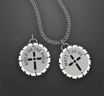 Build on the Rock Blade Necklace for the Kerusso FaithGear Collection