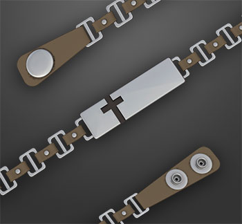 Cross Tab Bracelet