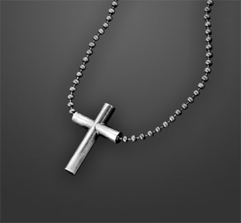 Tube Cross Necklace